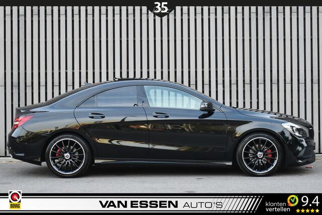 Mercedes-Benz CLA-KLASSE 180 AMG Night-Edition Automaat Pano Stoelverw. Navigatie Flippers Trekhaak NL-Auto!