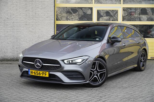 Mercedes-Benz CLA-KLASSE Shooting Brake 180 Automaat! AMG BJ2020 Lmv 18" | Led V+A | Pdc | Navi | Keyless entry | Panoramadak | Elek. achterklep | Burmester Audio | Dashboard verlichting | Virtual cockpit | Climate control | Cruise control | Sportstoelen | Zwarte hemel | Extra ge