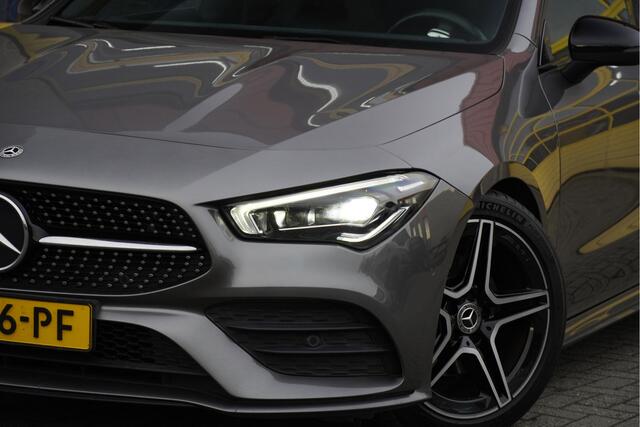 Mercedes-Benz CLA-KLASSE Shooting Brake 180 Automaat! AMG BJ2020 Lmv 18" | Led V+A | Pdc | Navi | Keyless entry | Panoramadak | Elek. achterklep | Burmester Audio | Dashboard verlichting | Virtual cockpit | Climate control | Cruise control | Sportstoelen | Zwarte hemel | Extra ge