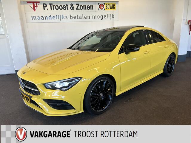 Mercedes-Benz CLA-KLASSE 220 Premium Plus AMG | Panoramadak | Sfeerverlichting | Cruise control | Climate control | Achteruitrijcamera | Stoelverwarming | Lane assist | Elek. inklapbare spiegels | Adaptief onderstel | Navigatie | Lederen/Alcantara bekleding