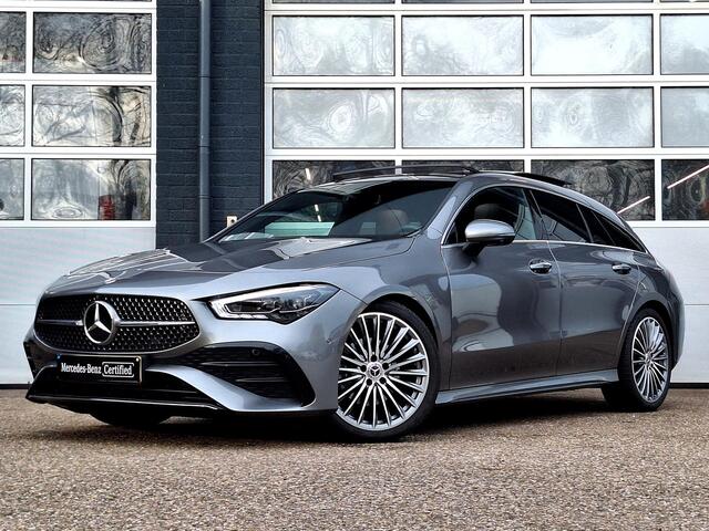 Mercedes-Benz CLA-KLASSE Shooting Brake 180 AMG Line | Panoramadak | Bruin interieur | Burmester | 360° Camera | Head-up Display | Memory pakket | Sfeerverlichting | Dodehoekassistent | Multibeam LED | Keyless-GO | Elektrische achterklep