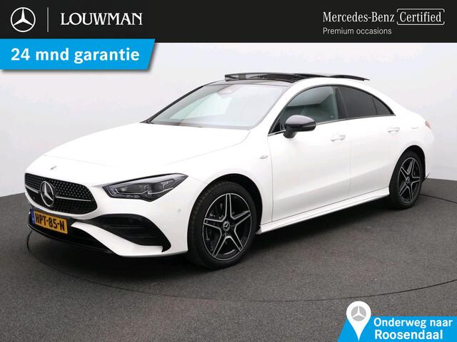 Mercedes-Benz CLA-KLASSE 250 e Business Solution AMG Trekhaak | AMG Line | Night Pakket | Panorama Schuif-Kanteldak | Sfeerverlichting. Inclusief 24 maanden Mercedes-Benz Certified garantie voor Europa.