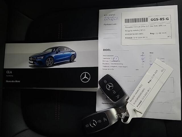 Mercedes-Benz CLA-KLASSE 250 e Star Edition AMG | Panoramadak | Stoelverwarming | Camera | Cruise Control | Keyless | Ambiance Verlichting | Navigatie | Grootlichtassistent | LED |