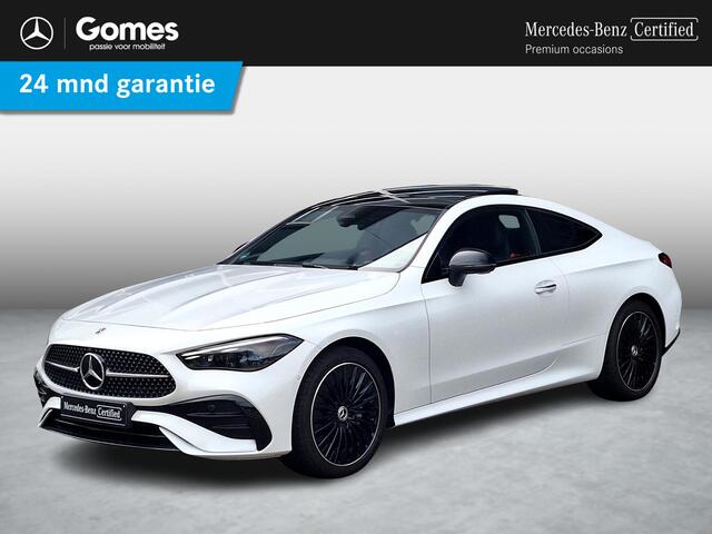 Mercedes-Benz CLE Coupé 300 e AMG Line | Panoramadak | Night Pakket | Burmester | 360° Camera | Memory Pakket | DISTRONIC Afstandsassistent | Sfeerverlichting | Stoelverwarming | DIGITAL LIGHT | Dodehoekassistentie | Keyless-GO | Veiligheidsgordels Rood