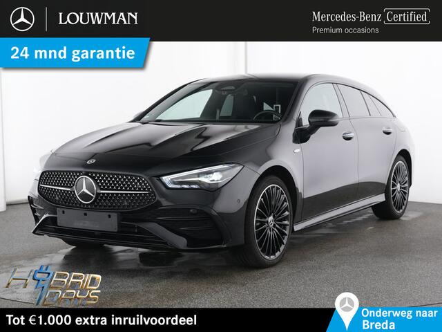 Mercedes-Benz Cla Shooting Brake 250 e AMG Premium Plug-In Hybride AMG Line | Night Pakket | Sfeerverlichting | 19 Inch AMG Velgen | Parkeerpakket met achteruitrijcamera | Advanced sound system. Inclusief 24 maanden MB Certified garantie voor Europa.