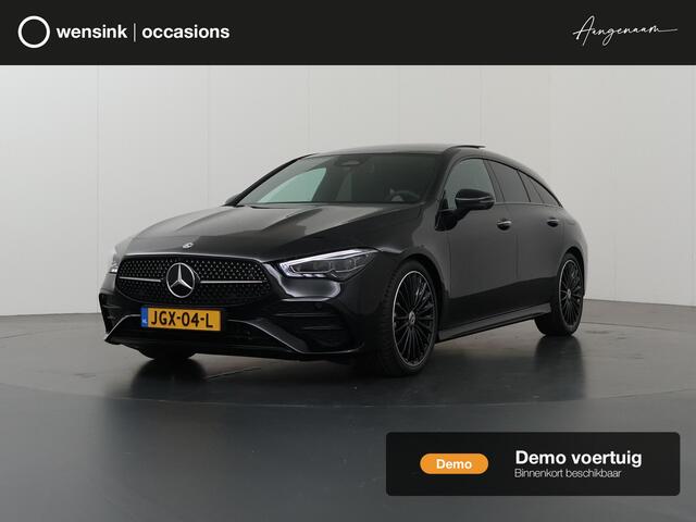Mercedes-Benz Cla Shooting Brake 180 Business Solution AMG | Premium Plus | Night Pakket | Panoramadak | Elek. Sportstoelen met Geheugen | Multispaaks Velgen | HUD | Apple Carplay/Android Auto | Dodehoekassistent | 360° camera | Stoelverwarming |