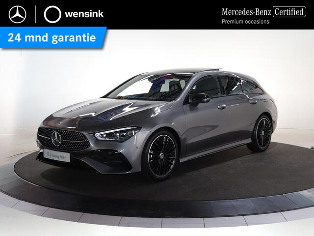 Mercedes-Benz Cla Shooting Brake 180 Business Solution AMG | Panoramadak | Premium Plus | Night Pakket | Multispaaks velgen | HUD | Dodehoekassistent | 360° Camera | Stoelverwarming |