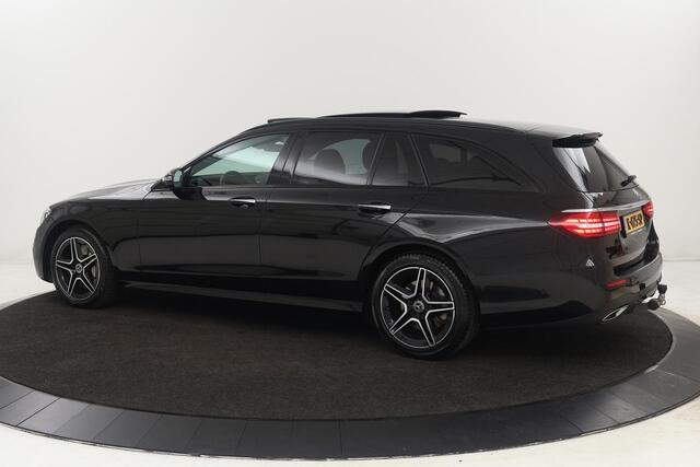 Mercedes-Benz E-KLASSE 300e AMG | Panoramadak | Head-Up | Trekhaak | 360 camera | Burmester Surround | Matrix LED | Nappaleder | Sfeerverlichting | Memory | Stoelverwarming | Carplay | Keyless
