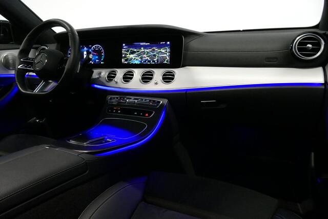 Mercedes-Benz E-KLASSE 300 e Business Solution AMG / E63 AMG Grill / E63 AMG Diffuser / Panoramadak / Burmester Sound System / Sfeerverlichting / LED Koplampen / 19'' LMV / Night pakket / Apple Carplay - Andriod auto / Stoelverwarming / Achteruitrijcamera / Widescreen
