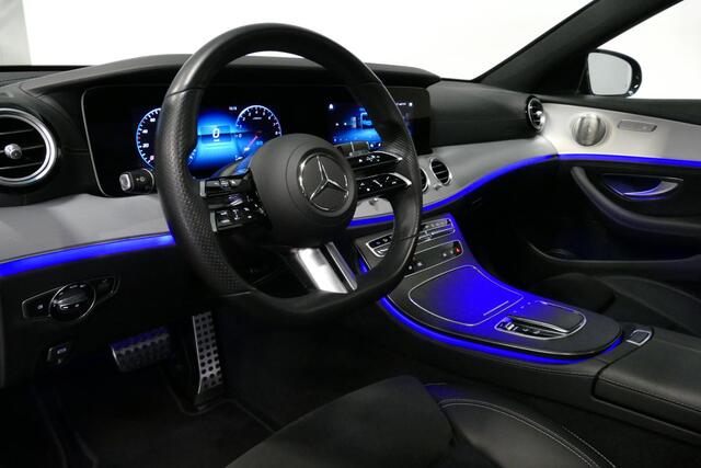 Mercedes-Benz E-KLASSE 300 e Business Solution AMG / E63 AMG Grill / E63 AMG Diffuser / Panoramadak / Burmester Sound System / Sfeerverlichting / LED Koplampen / 19'' LMV / Night pakket / Apple Carplay - Andriod auto / Stoelverwarming / Achteruitrijcamera / Widescreen
