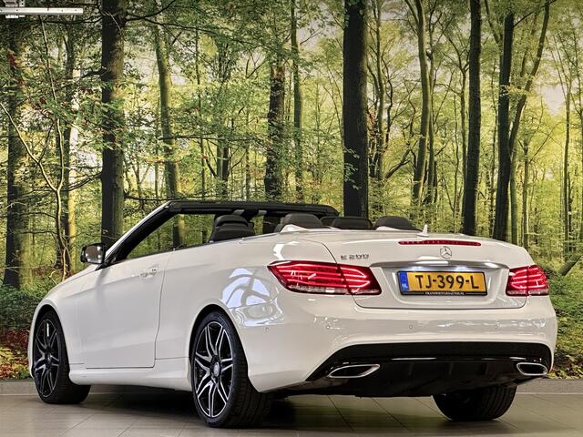Mercedes-Benz E-KLASSE Cabrio 200 Prestige | Stoelverwarming / Nekverwarming | Parkeersensoren | LED | Elektrisch Windscherm | Cruise Control | Lichtmetaal 19" | Airconditioning |