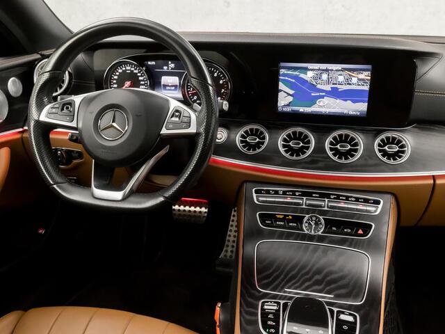 Mercedes-Benz E-KLASSE Coupé 200 AMG Sport 184Pk Automaat (SCHUIFDAK, NAVIGATIE, SFEERVERLICHTING, MEMORY SEATS, BURMESTER, 360 CAMERA, STOELVERWARMING, LEDER, ZWART HEMEL, NIEUWSTAAT)