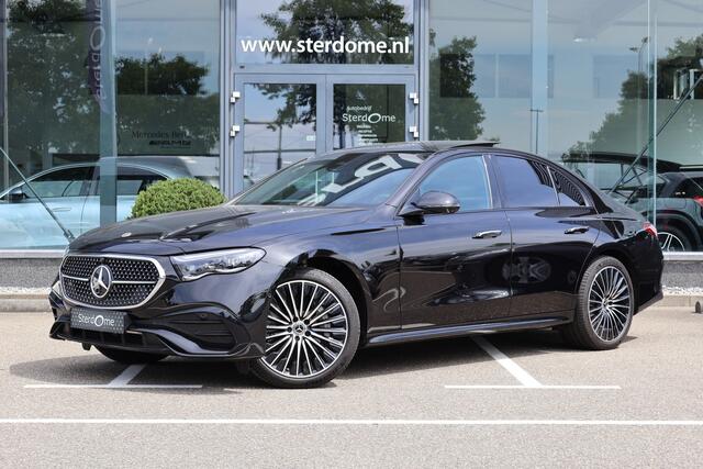 Mercedes-Benz E-KLASSE 300 e AMG Line l Panoramadak l 360 Camera l Head-up l DISTRONIC l Burmester 4 D l Digital Light l Keyless Go l I MBUX l Night pakket I Memory stoelen I zomer + winter set I Essenhout I Augmented Reality I Stoelverwarming l
