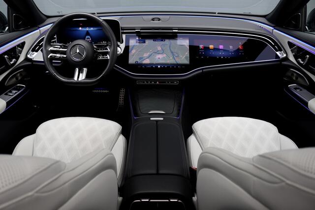 Mercedes-Benz E-KLASSE 300 e 4MATIC Premium+ AMG Line | Hyperscreen | Distronic+ | Burmester 4D | Massage | Stoelventilatie | Digital Light | Vlakkenverwarming | Trekhaak | Keyless Go | Leder | HUD |
