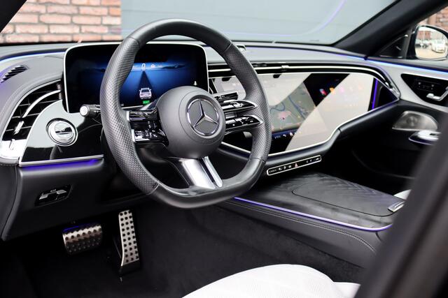 Mercedes-Benz E-KLASSE 300 e 4MATIC Premium+ AMG Line | Hyperscreen | Distronic+ | Burmester 4D | Massage | Stoelventilatie | Digital Light | Vlakkenverwarming | Trekhaak | Keyless Go | Leder | HUD |