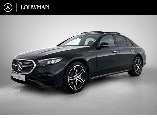 Mercedes-Benz E-KLASSE 300 e Business Solution AMG | Comfortpakket Plus | Parkeerpakket met 360°-camera | Nightpakket | Winterpakket | Trekhaak | GUARD 360° | Panoramaschuifdak | Warmtewerend, donkergetint glas | Middenconsole in zwart essenhout | 19-inch vijfspaaks AMG velgen