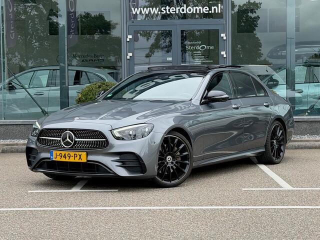 Mercedes-Benz E-KLASSE 200 Business Solution AMG l Panoramadak l Burmester I Distronic I 360 camera I Keyless I Widescreen I Lederen bekleding I Sfeerverlichting I I NL geleverde Auto I Stoelverwarming I Augmented Reality-video I