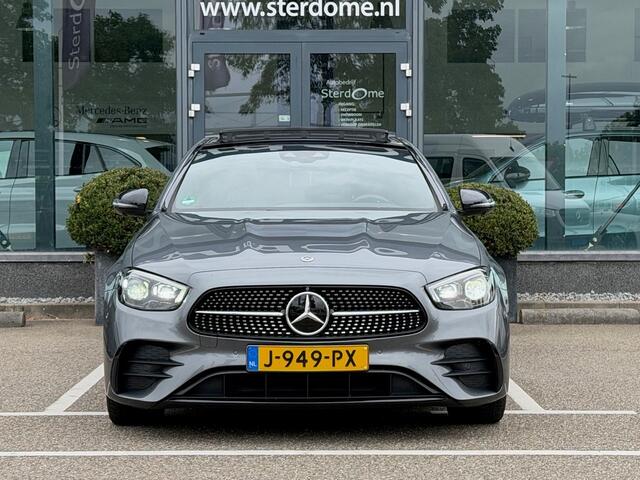 Mercedes-Benz E-KLASSE 200 Business Solution AMG l Panoramadak l Burmester I Distronic I 360 camera I Keyless I Widescreen I Lederen bekleding I Sfeerverlichting I I NL geleverde Auto I Stoelverwarming I Augmented Reality-video I