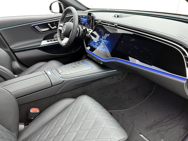 Mercedes-Benz E-KLASSE 300 e Business Solution AMG | Premium pakket | Winterpakket | Nightpakket | Leder pakket | USB-pakket Plus | Trekhaak | Panoramaschuifdak | 360° camera | Burmester® 4D surround sound | 20-inch Multispaak AMG velgen | GUARD 360° |