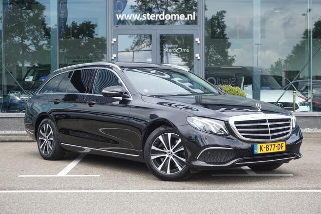 Mercedes-Benz E-estate 200 Premium Luxury l Panorama dak l Massage l Camera l Memorypakket l Stoelverwarming l Sfeerverlichting l Elek Trekhaak l l Elektrische achterklep l Led High Performance l Apple carplay l Dodehoekpakket I COMAND I DAB I Spiegelpakket I