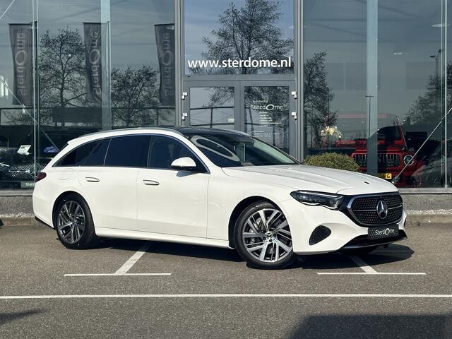 Mercedes-Benz E-estate 300 e Avantgarde Advanced Plus l Niveauregeling l MBUX l Panoramadak l DIGITAL LIGHT l Parkeerpakket met 360 gr Camera l Distronic l Burmester l Keyless Go l Winterpakket l Apple & Android auto l Memory pakket l Stoelverwarming l
