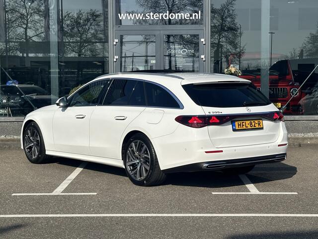 Mercedes-Benz E-estate 300 e Avantgarde Advanced Plus l Niveauregeling l MBUX l Panoramadak l DIGITAL LIGHT l Parkeerpakket met 360 gr Camera l Distronic l Burmester l Keyless Go l Winterpakket l Apple & Android auto l Memory pakket l Stoelverwarming l