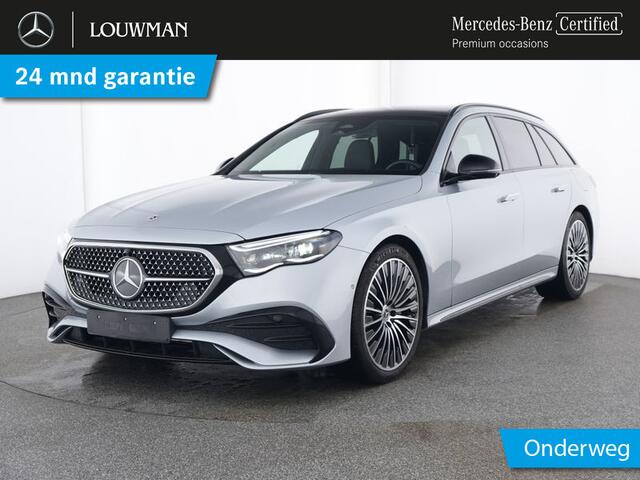 Mercedes-Benz E-estate 300 e AMG Plug-In Hybride AMG Line | Night Pakket | Panorama Schuif-Kanteldak | MBUX Superscreen | Trekhaak | 20 Inch AMG Velgen. Inclusief 24 maanden MB Certified garantie voor Europa.