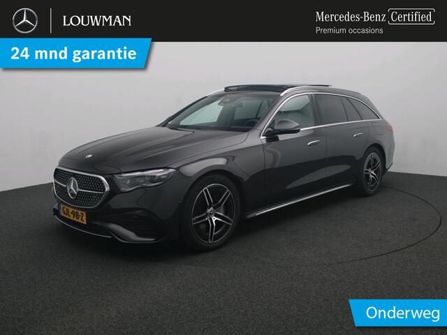 Mercedes-Benz E-estate 300 e Exclusive Line AMG Line | Night Pakket | Panorama Schuif-Kanteldak | Lederen bekleding | Alarm. Inclusief 24 maanden Mercedes-Benz Certified garantie voor Europa.