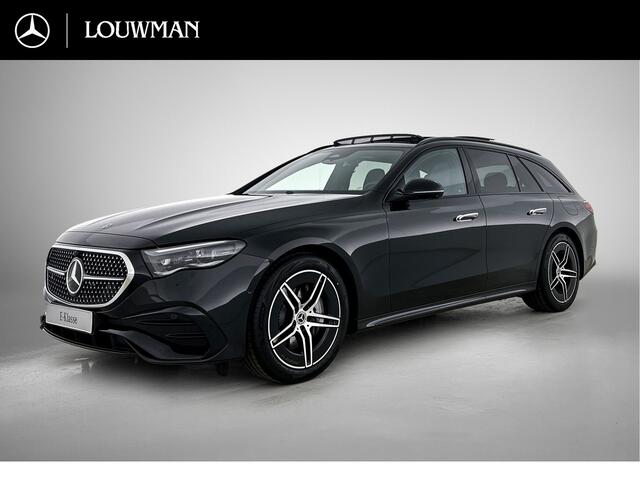 Mercedes-Benz E-estate 300 e Business Solution AMG | Winterpakket | Nightpakket | Comfortpakket Plus | Trekhaak | Panoramaschuifdak | Head-up display | Sierelement in openporig zwart essenhout met Mercedes - Benz patroon |