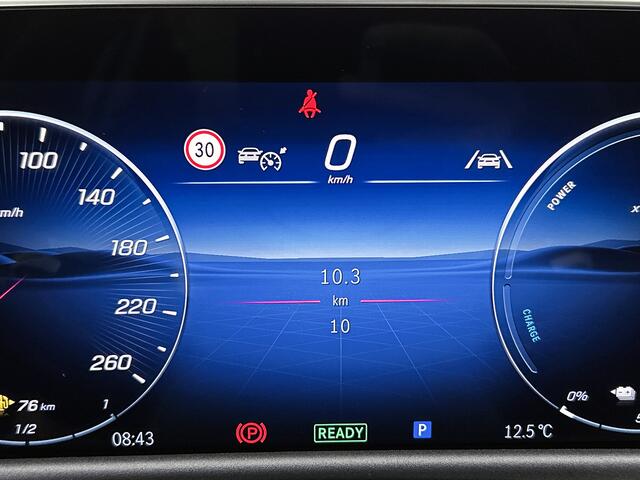 Mercedes-Benz E-estate 300 e Business Solution AMG | Winterpakket | Nightpakket | Comfortpakket Plus | Trekhaak | Panoramaschuifdak | Head-up display | Sierelement in openporig zwart essenhout met Mercedes - Benz patroon |