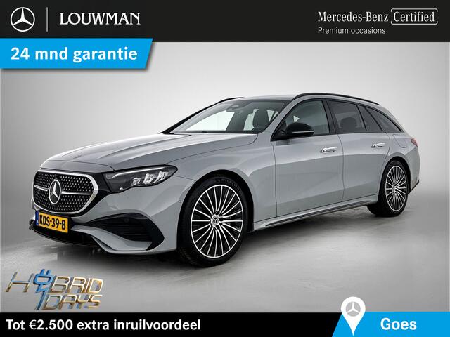 Mercedes-Benz E-estate 300 e AMG Plug-In Hybride AMG Line | Night Pakket | Trekhaak | MBUX Superscreen | 20 Inch AMG Velgen | Ledkoplampen. Inclusief 24 maanden MB Certified garantie voor Europa.