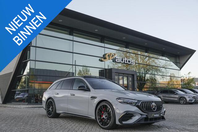 Mercedes-Benz E-estate E53 AMG 612pk 4MATIC+ Panoramadak *BTW* Burmester 4d Massage Superscreen Stoelkoeling Trekhaak BOMVOL!! Alpin grau