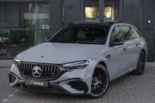 Mercedes-Benz E-estate E53 AMG 612pk 4MATIC+ Panoramadak *BTW* Burmester 4d Massage Superscreen Stoelkoeling Trekhaak BOMVOL!! Alpin grau