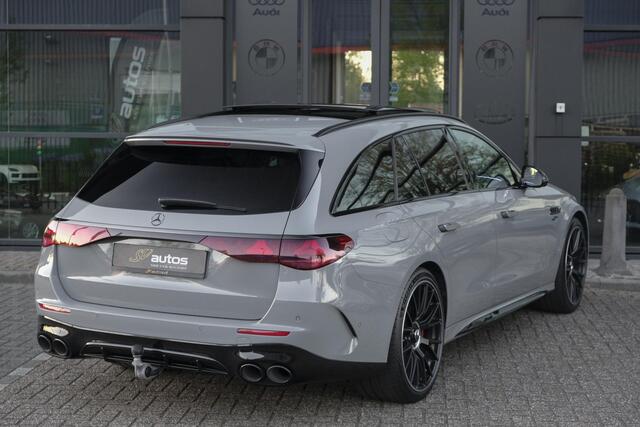Mercedes-Benz E-estate E53 AMG 612pk 4MATIC+ Panoramadak *BTW* Burmester 4d Massage Superscreen Stoelkoeling Trekhaak BOMVOL!! Alpin grau