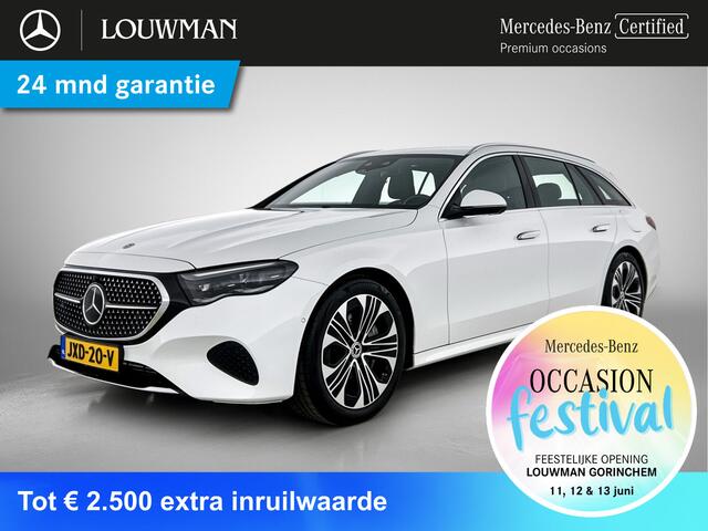 Mercedes-Benz E-estate 300 e Luxury Line Plug-In Hybride Trekhaak | Rijassistentiepakket plus | Parkeerpakket met 360°-camera | Distronic | Sfeerverlichting. Inclusief 24 maanden Mercedes-Benz Certified garantie voor Europa.