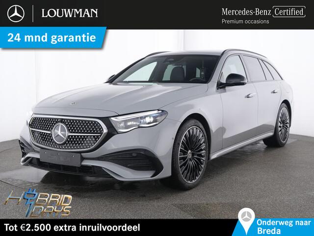 Mercedes-Benz E-estate 300 e AMG Plug-In Hybride Luchtvering | AMG Line Night Pakket | Trekhaak | 20 Inch AMG Velgen | Parkeerpakket met 360°-camera. Inclusief 24 maanden MB Certified garantie voor Europa.