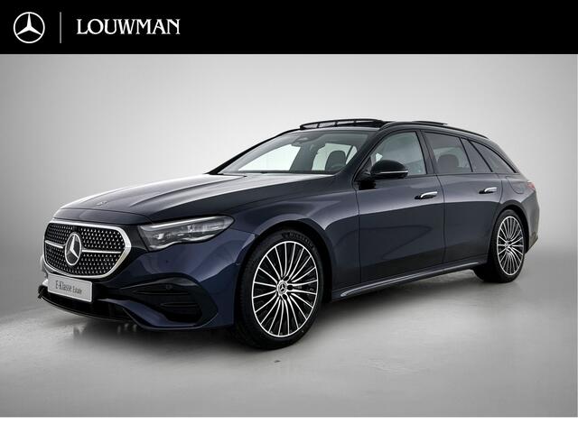 Mercedes-Benz E-estate 300 e Business Solution AMG | Premium pakket | Winterpakket | Nightpakket | Leder pakket | Trekhaak | Panoramaschuifdak | 20-inch multispaaks AMG velgen | 360° camera | GUARD 360° | Burmester® 4D surround sound system |