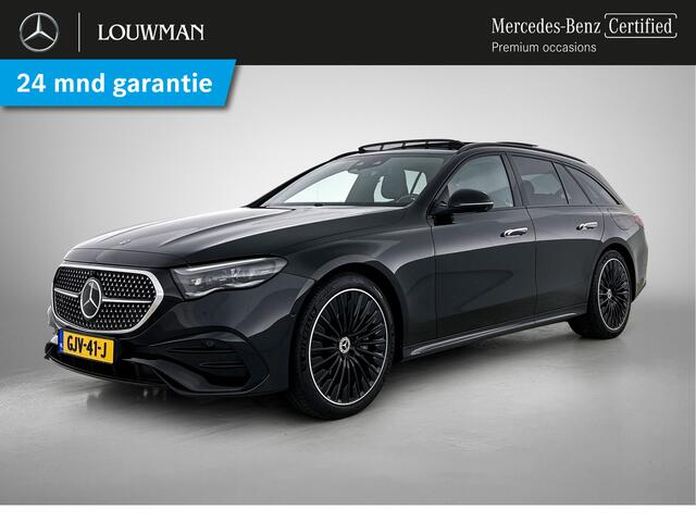 Mercedes-Benz E-estate 300 e AMG-line Premium Plus | Trekhaak| Night pakket | Airmatic | Panorama schuif/kanteldak | Adapt.Cruise | Alarm scm3 | HUB | Burmester® Surround | leder pakket | Park pilot icm 360°-camera | Memory seats pack | Keyless Go | nw prijs ¤ 99.381,-