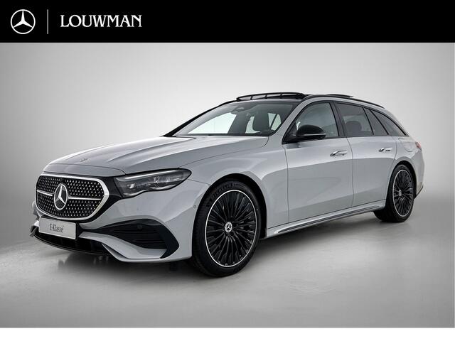 Mercedes-Benz E-estate 300 e Business Solution AMG | Winterpakket | Nightpakket | Comfortpakket Plus | Trekhaak | Panoramaschuifdak | 360° camera | 20-inch multispaak AMG velgen | GUARD 360° |
