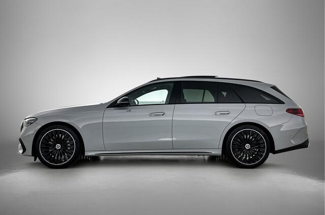 Mercedes-Benz E-estate 300 e Business Solution AMG | Winterpakket | Nightpakket | Comfortpakket Plus | Trekhaak | Panoramaschuifdak | 360° camera | 20-inch multispaak AMG velgen | GUARD 360° |