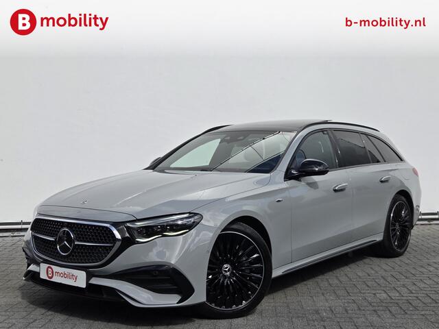 Mercedes-Benz E-estate 300 e AMG Line Alpinegrijs Trekhaak 2100kg Panoramadak | 360 Camera | Burmester | Distronic Plus | Sportstoelen