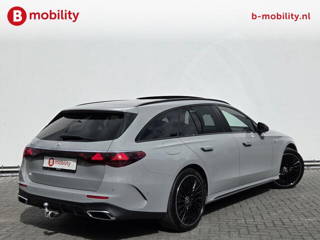 Mercedes-Benz E-estate 300 e AMG Line Alpinegrijs Trekhaak 2100kg Panoramadak | 360 Camera | Burmester | Distronic Plus | Sportstoelen