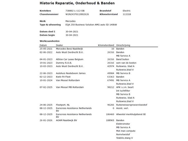 Mercedes-Benz EQA 250 AMG Business Solution Night 67kWh SOH 97% Navi Camera Ecc Cruise Control Stoelverwarming Pdc Dodehoek assist Lmv Elek.Achterklep Privacy Glas DAB Led Advanced pakket 1e Eigenaar Dealeronderhouden Origineel Nederlandse Auto