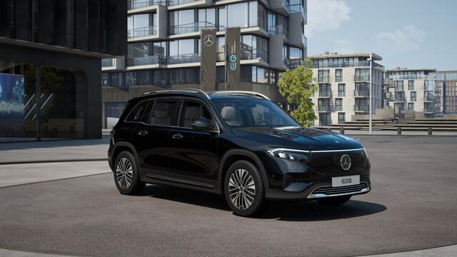 Mercedes-Benz EQB 250+ Business Solution Luxury 71 kWh | Trekhaak | Parkeerpakket met achteruitrijcamera | EASY PACK achterklep | Dodehoekassistent | Extra USB-poorten | Verwarmde stoelen vooraan | Spiegelpakket | Sfeerverlichting |