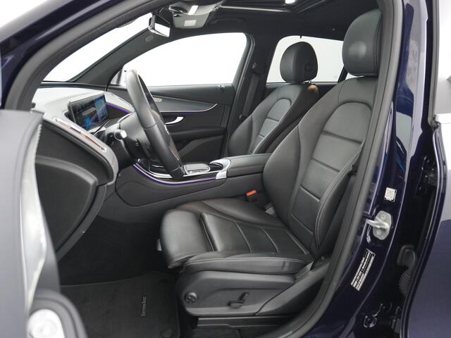 Mercedes-Benz EQC 400 80kWh 4MATIC 408pk 706Nm Leder Burmester High Matrix Led Luchtvering EL.A.Klep Auto-Pilot Park-Assist Adaptive-Led 360°Camera Navi Schuif/Hefdak WiFi-vb Apps Virtual Cockpit WiFi Airbalance pakket Distronic-plus Verkeersbord detectie Uitparkeer waarsc