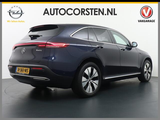Mercedes-Benz EQC 400 80kWh 4MATIC 408pk 706Nm Leder Burmester High Matrix Led Luchtvering EL.A.Klep Auto-Pilot Park-Assist Adaptive-Led 360°Camera Navi Schuif/Hefdak WiFi-vb Apps Virtual Cockpit WiFi Airbalance pakket Distronic-plus Verkeersbord detectie Uitparkeer waarsc