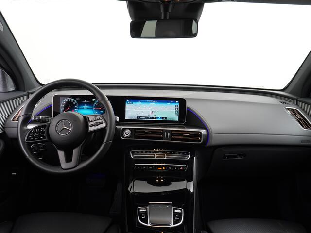 Mercedes-Benz EQC 400 80kWh 4MATIC 408pk 706Nm Leder Burmester High Matrix Led Luchtvering EL.A.Klep Auto-Pilot Park-Assist Adaptive-Led 360°Camera Navi Schuif/Hefdak WiFi-vb Apps Virtual Cockpit WiFi Airbalance pakket Distronic-plus Verkeersbord detectie Uitparkeer waarsc