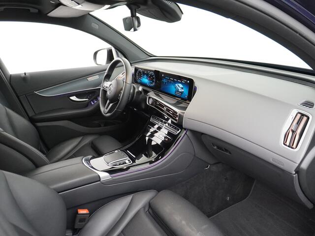 Mercedes-Benz EQC 400 80kWh 4MATIC 408pk 706Nm Leder Burmester High Matrix Led Luchtvering EL.A.Klep Auto-Pilot Park-Assist Adaptive-Led 360°Camera Navi Schuif/Hefdak WiFi-vb Apps Virtual Cockpit WiFi Airbalance pakket Distronic-plus Verkeersbord detectie Uitparkeer waarsc