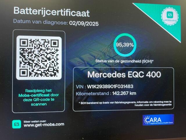 Mercedes-Benz EQC 400 4MATIC Business Solution Luxury 80 kWh - Carplay, Leer, Camera, SOH 95%
