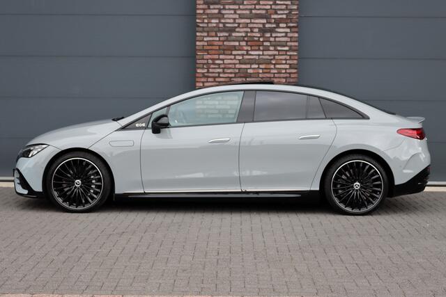 Mercedes-Benz EQE 350 AMG Line 89 kWh | Airmatic | Distronic Pro | Memory | Panoramadak | Burmester | Verwarmd Stuurwiel | Keyless Go | Camera | Warmtepomp | Leder |